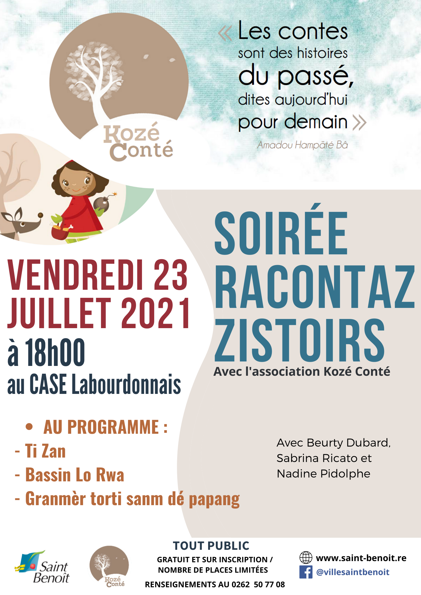 Soirée racontaz zistoirs au case Labourdonnais