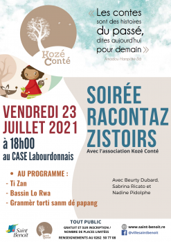 Soirée racontaz zistoirs au case Labourdonnais