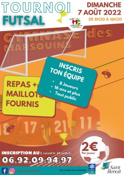 Tournoi de Futsal,  de la MJC Centre Social de Saint-Benoît