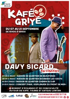 Kafé Griyé : Davy Sicard en concert à Saint-Benoît !