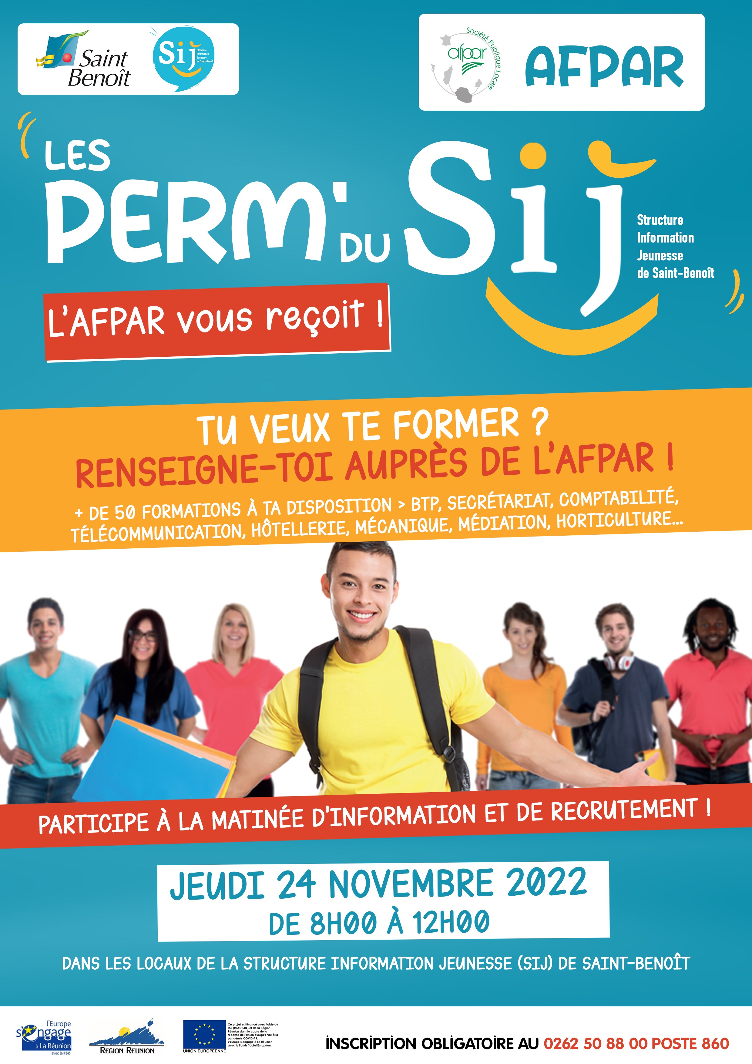  L’AFPAR vous reçoit à la Structure information jeunesse (SIJ) de Saint-Benoît.