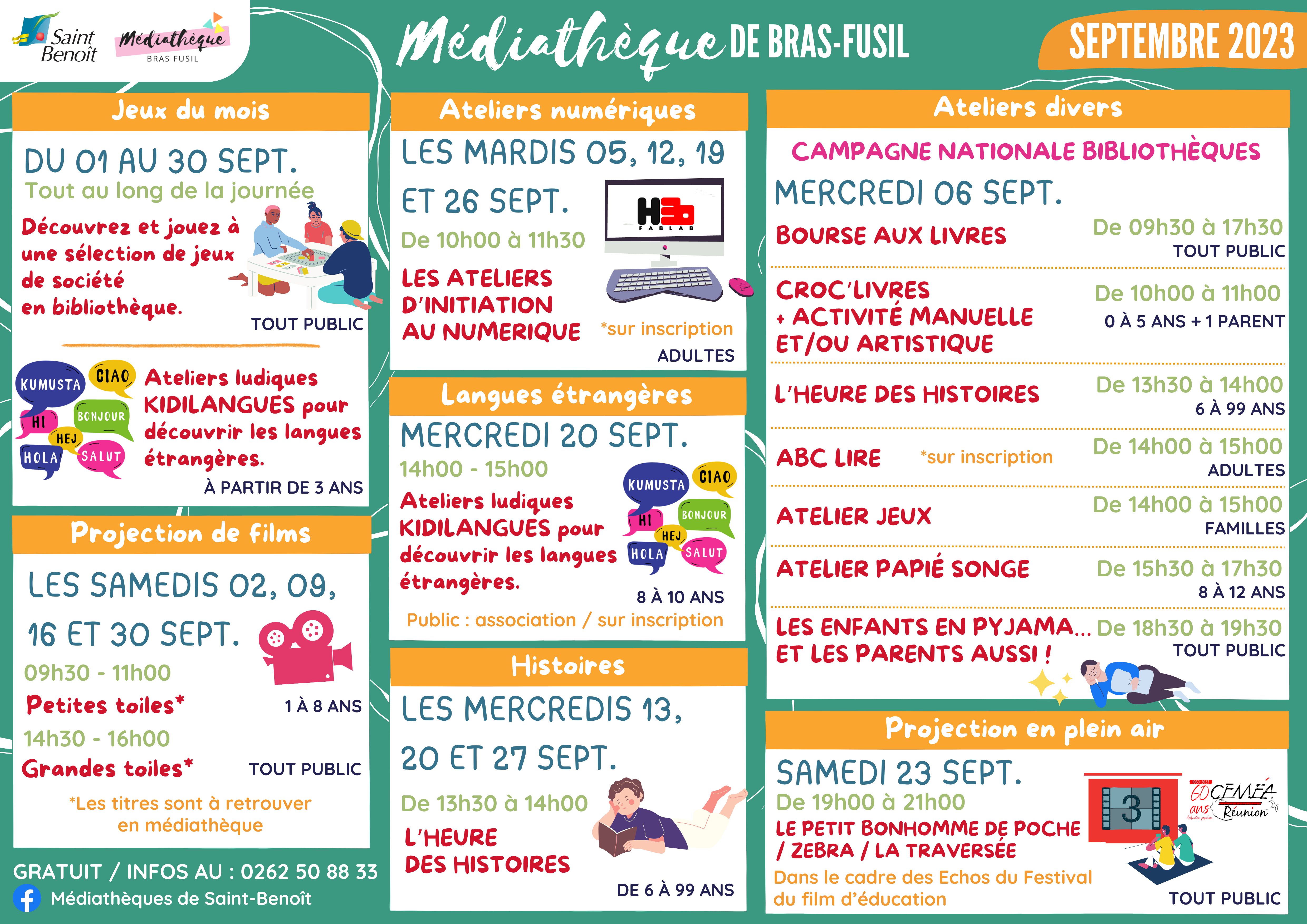 PROGRAMME DU MOIS DE SEPTEMBRE 2023