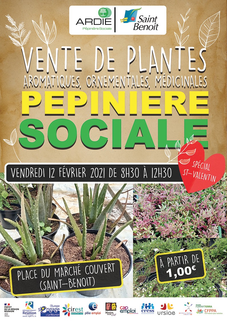 Vente de plantes de la pépinière sociale