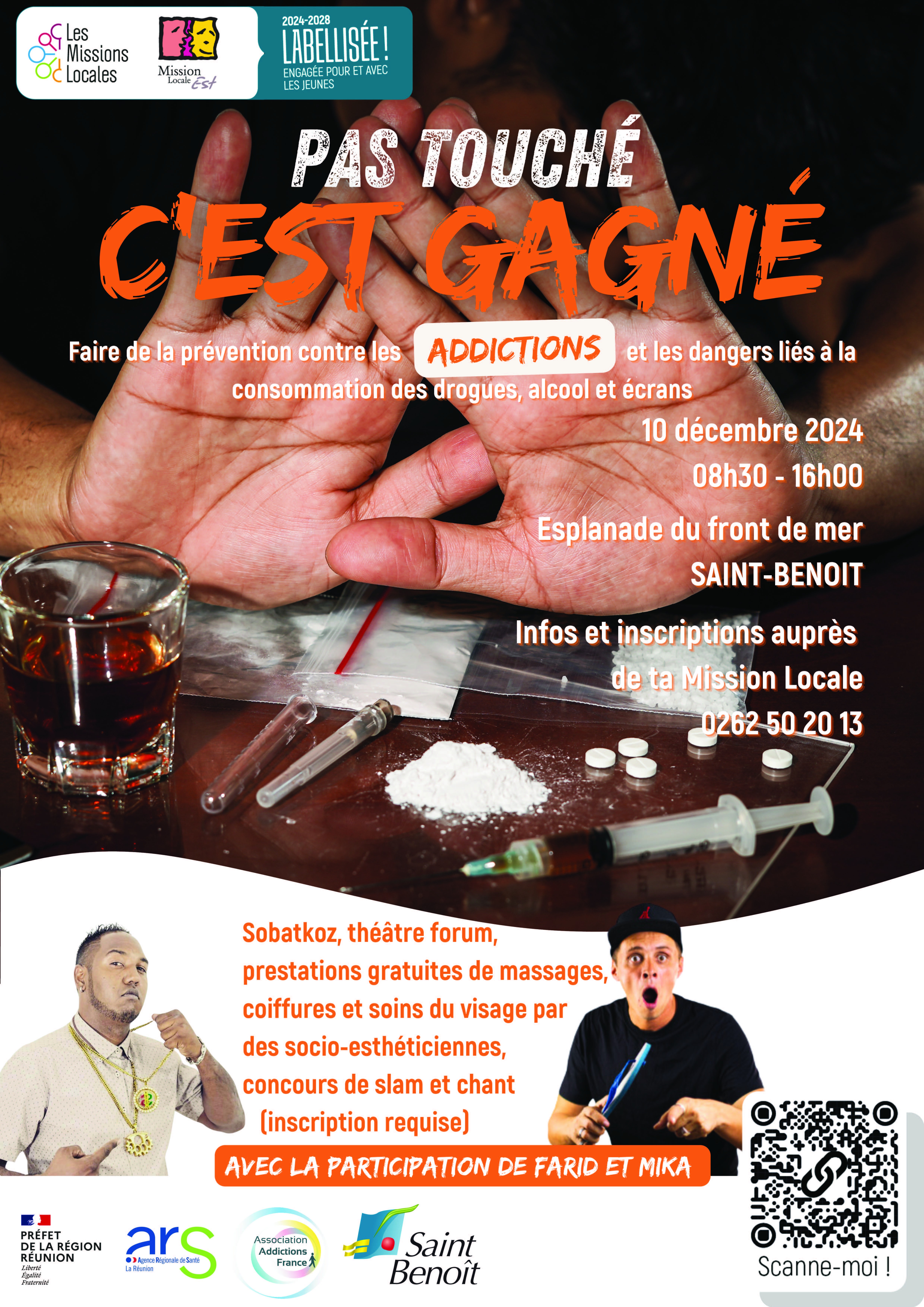 Pas touché, c'est gagné : Journée de prévention contre les addictions (drogues, alcool, écrans)