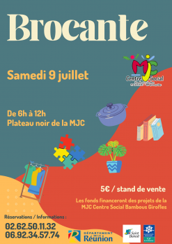 Brocante de la MJC Centre Social de Saint Benoît