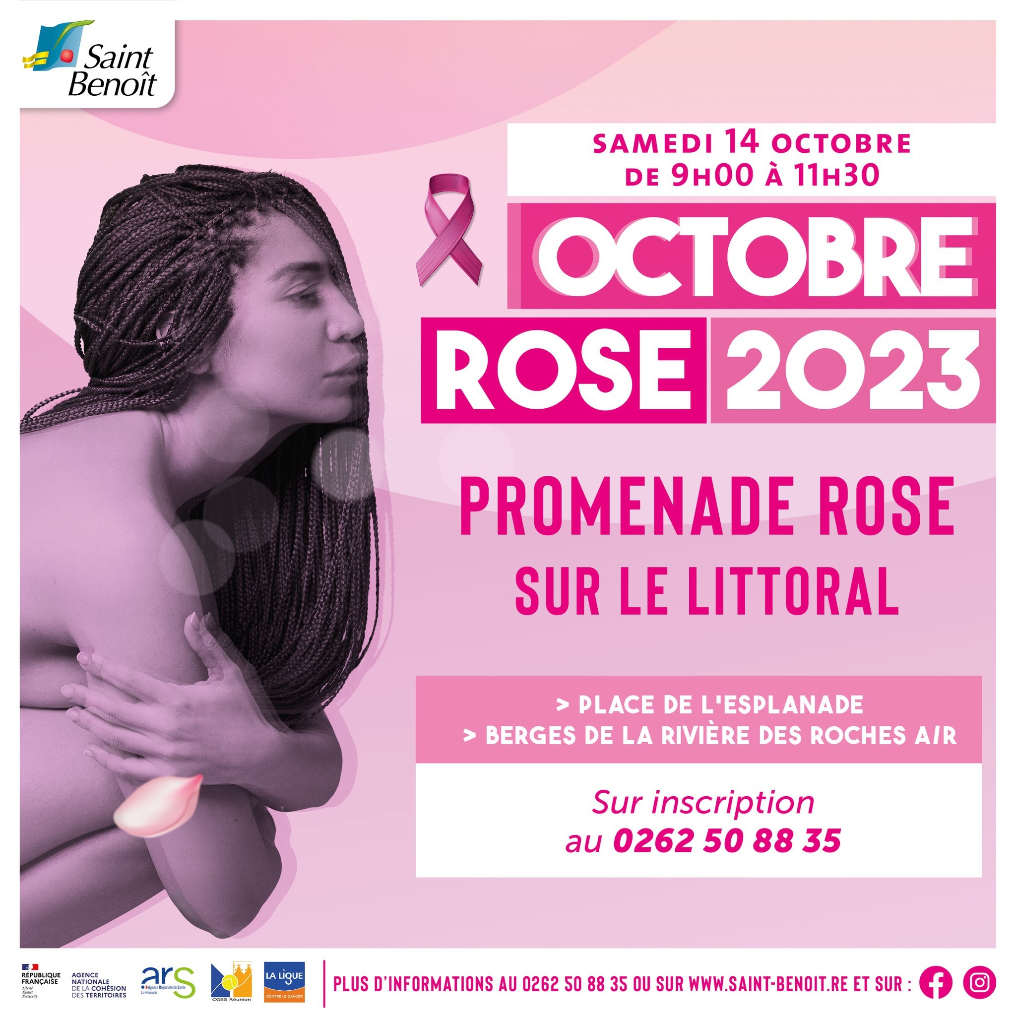 Promenade rose sur le littoral