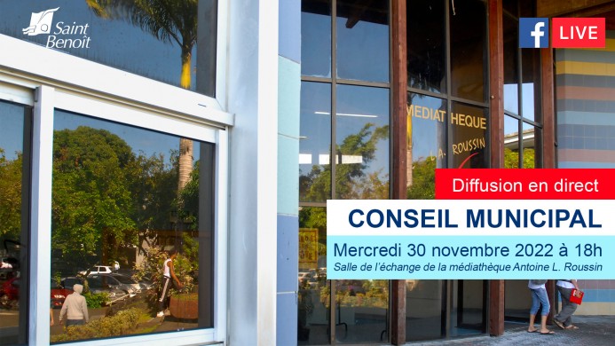 Conseil municipal le mercredi 30 novembre à 18h