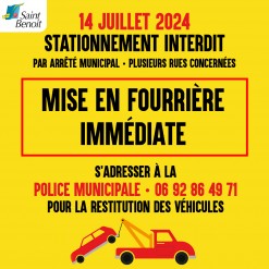 14 juillet - Stationnement interdit : mise en fourrière immédiate