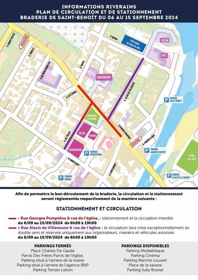 Plan de circulation - Braderie commerciale