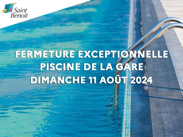 Fermeture exceptionnelle de la piscine de la Gare ce dimanche 