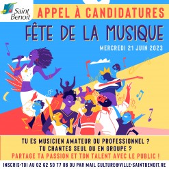 FÊTE DE LA MUSIQUE – APPEL À CANDIDATURES