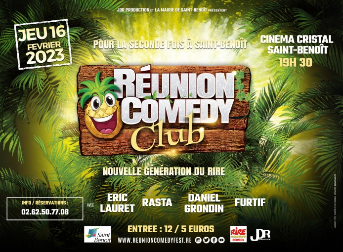 « Réunion Comedy Club » le jeudi 16  février au cinéma Cristal