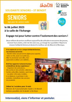 JOB DATING : UNISCITÉ recherche 24 volontaires en Service Civique Solidarité