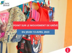 Grève du jeudi 13 avril 2023: risque de perturbations dans les crèches