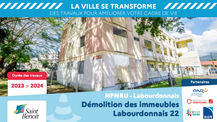 Démolition des immeubles Labourdonnais 22 - NPNRU