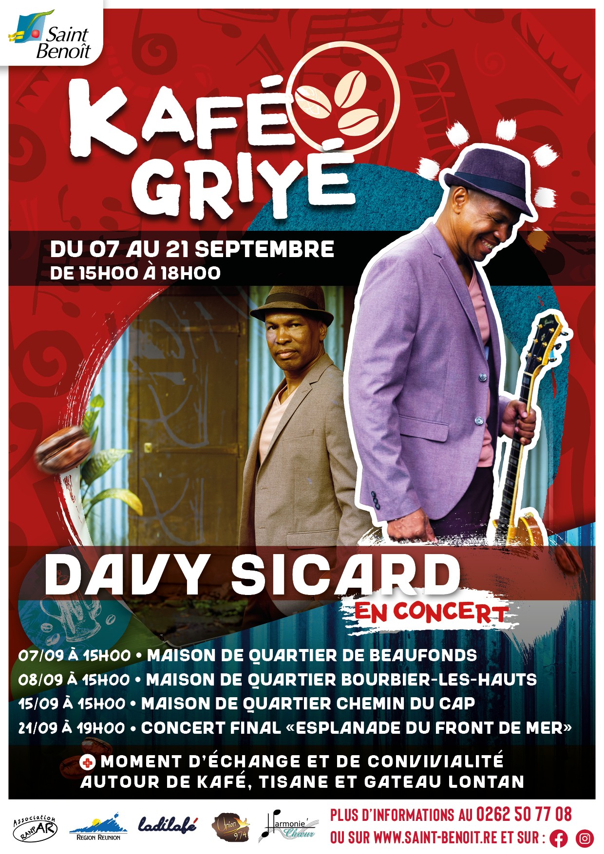 Kafé Griyé : Davy Sicard en concert à Saint-Benoît !