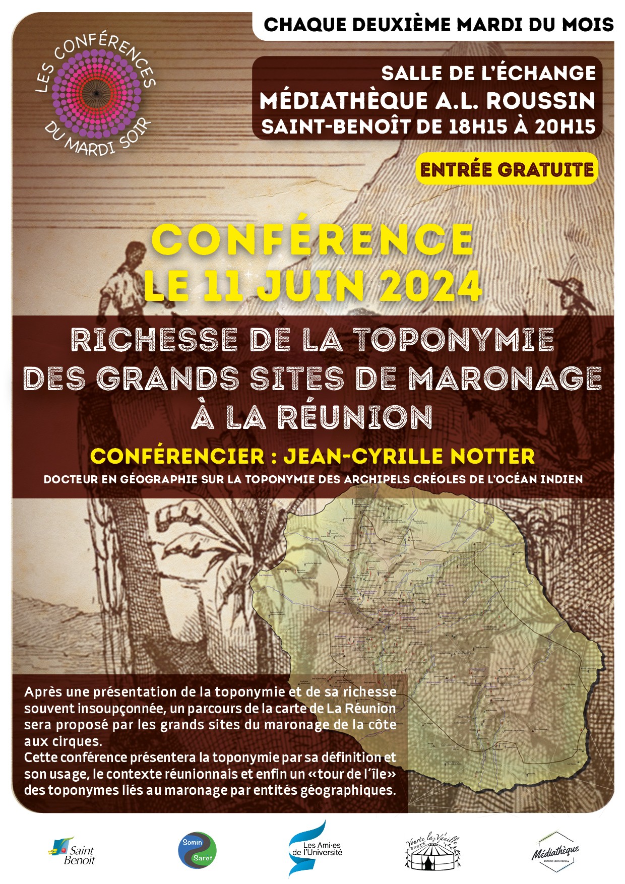 Conférence : La toponymie des grands sites de maronage à La Réunion