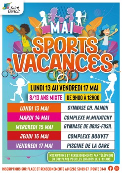 Sports vacances - Mai 2024