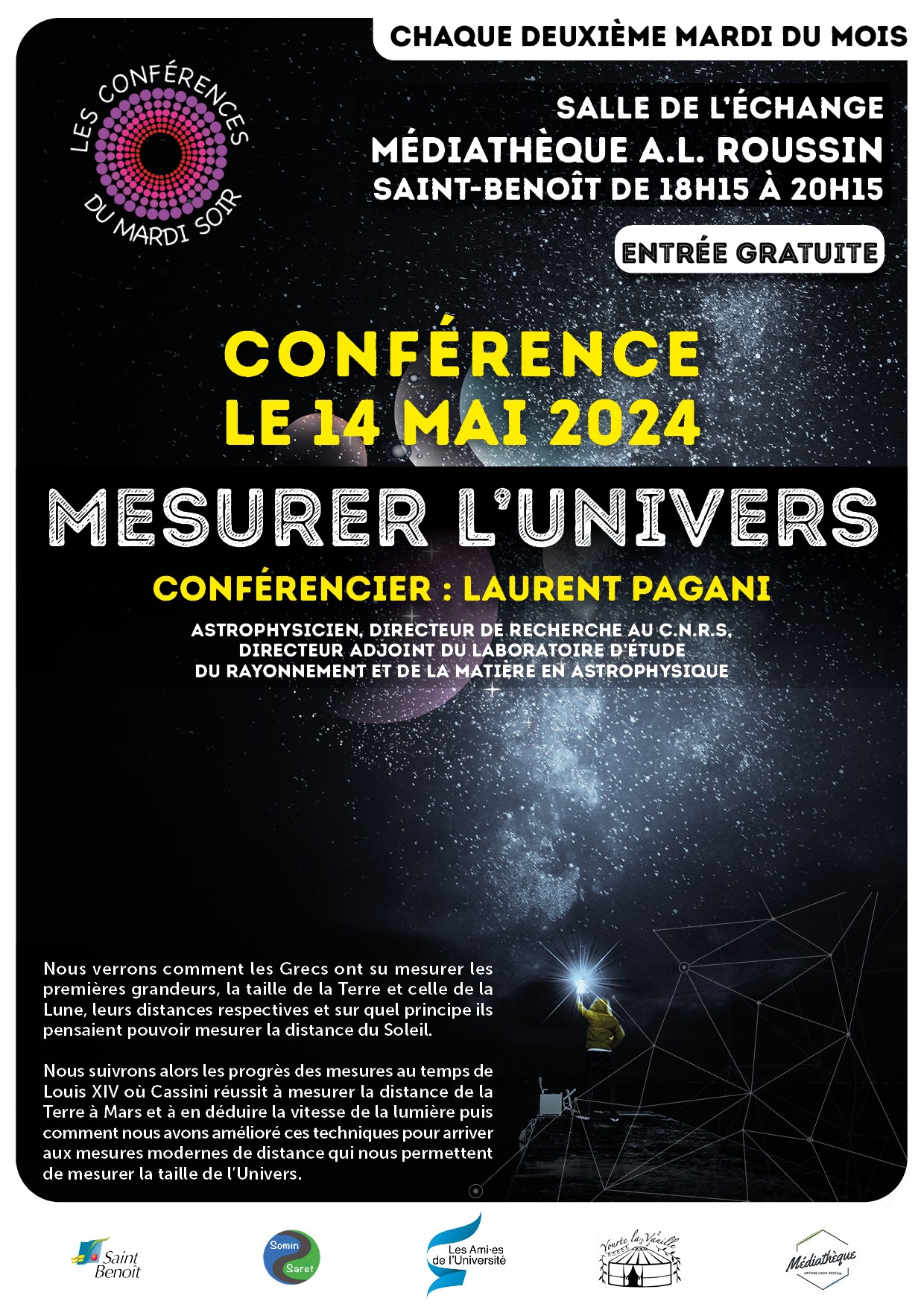 Mesurer l'univers / Conférence de Laurent PAGANI