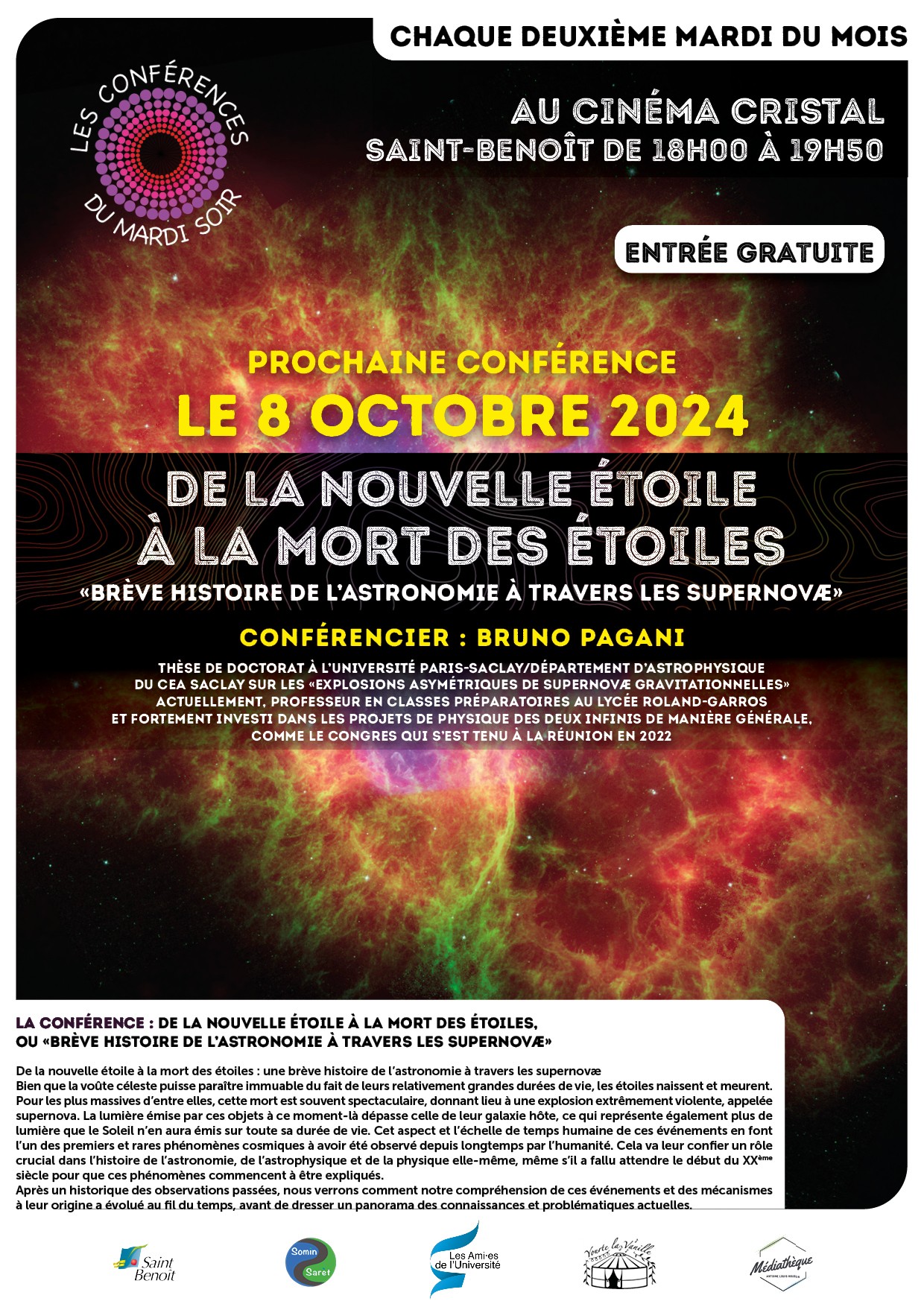 CONFERENCE : De la nouvelle étoile à la mort des étoiles