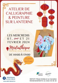 Atelier de calligraphie & peinture sur lanterne