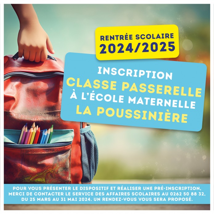 Inscriptions en classe passerelle - Rentrée 2024/2025