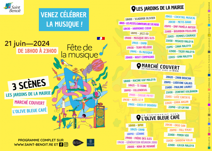 Programme Fête de la musique : Trois scènes, plusieurs ambiances…