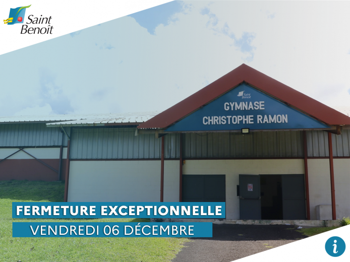 Fermeture exceptionnelle du gymnase Christophe Ramon