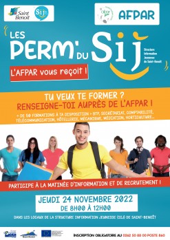 L’AFPAR vous reçoit à la Structure information jeunesse (SIJ) de Saint-Benoît.